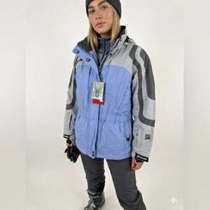 Spyder Light Blue and Gray Women's Ski Jacket